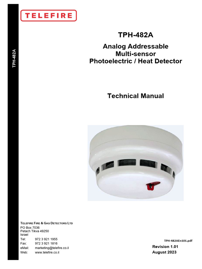 TPH-482A Multi-Sensor Detector Manual | PDF | Sensor | Light Emitting Diode
