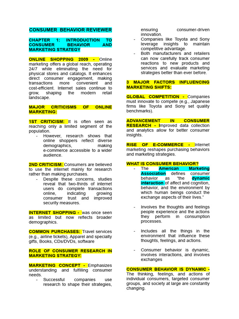 Understanding Consumer Behavior Dynamics | PDF | Affect (Psychology ...