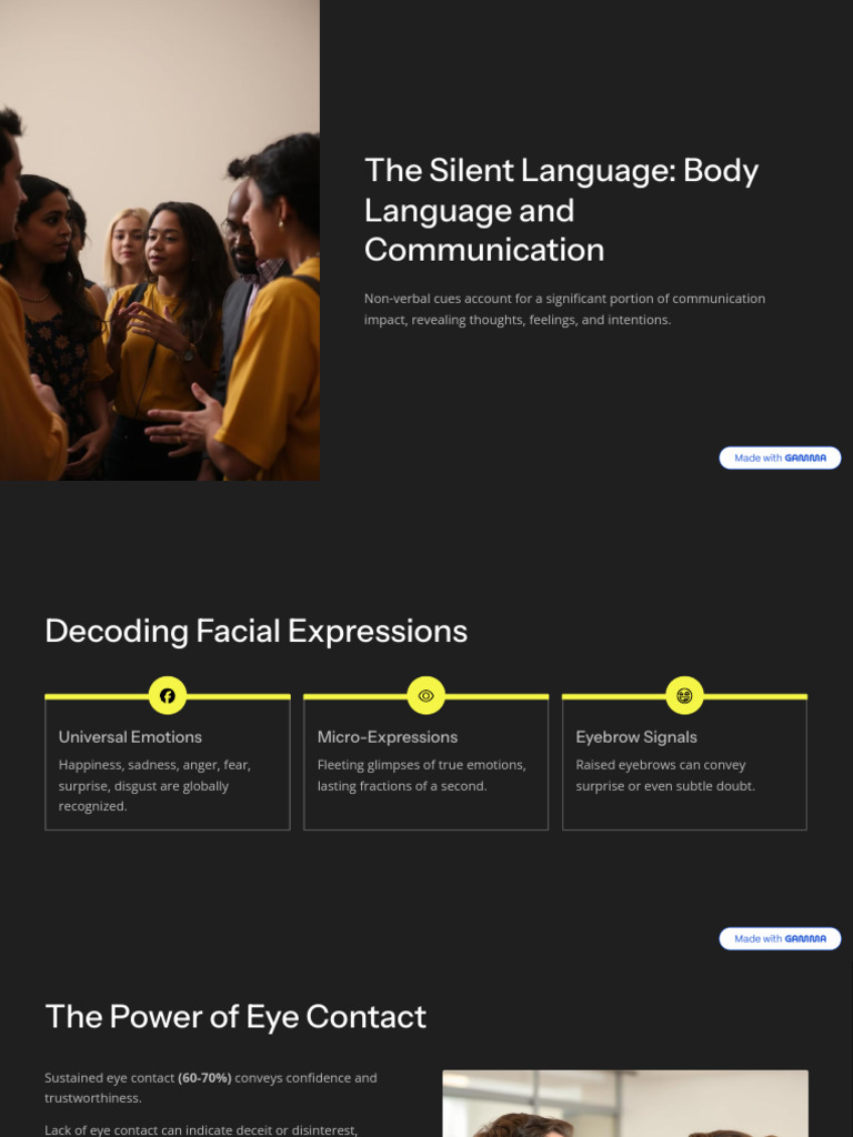 Mastering Body Language in Communication | PDF | Body Language ...