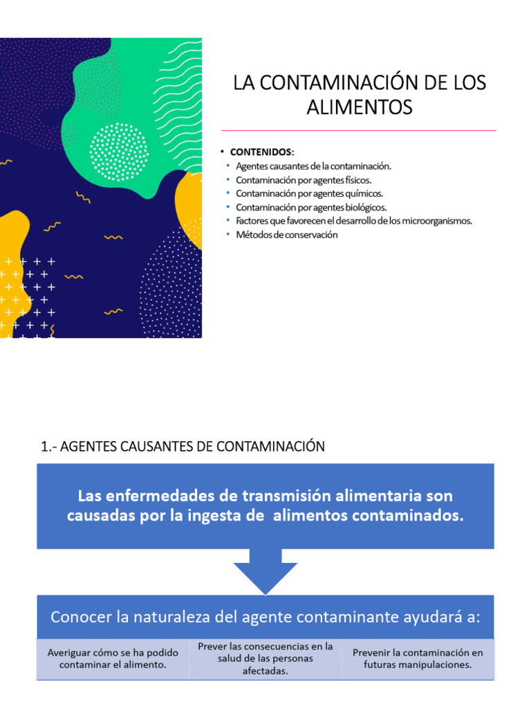Agentes de contaminación alimentaria | PDF | Alimentos | Infección
