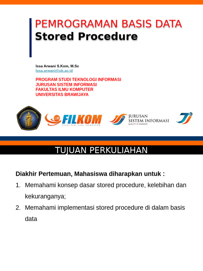 Panduan Lengkap Stored Procedure SQL | PDF