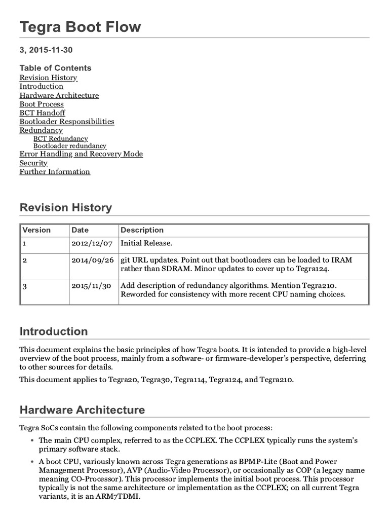 Tegra Boot Flow | PDF