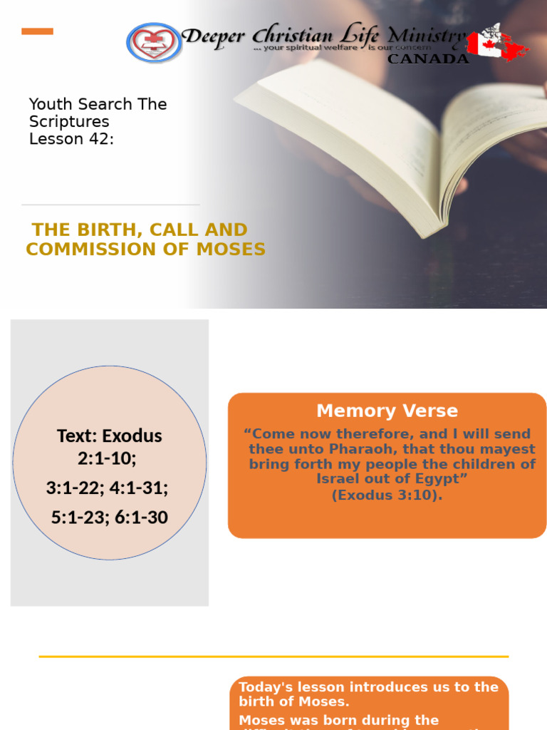 Moses: Birth, Call, and Commission | PDF | Moses | Book Of Exodus