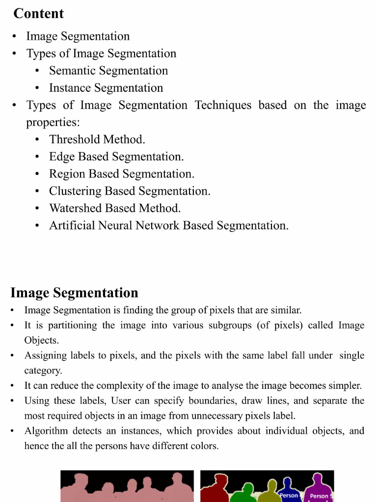 Image Segmentation | PDF