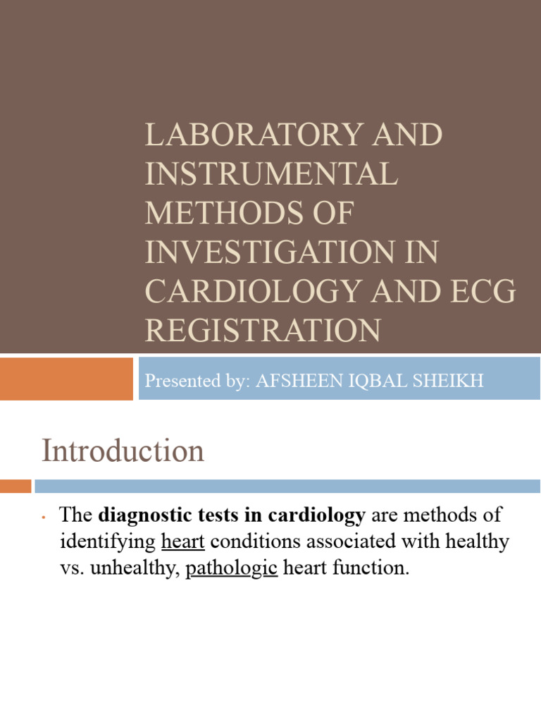 Cardiology Diagnostic Methods Overview | PDF | Cardiovascular System ...