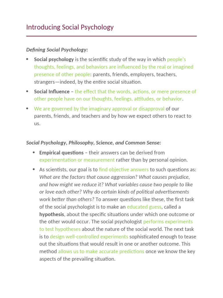 Understanding Social Psychology | PDF | Social Psychology | Psychology