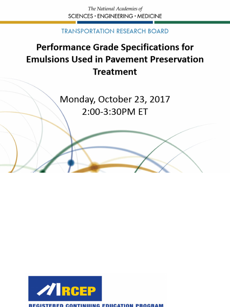Emulsion Specifications for Pavement Preservation | PDF | Road Surface ...