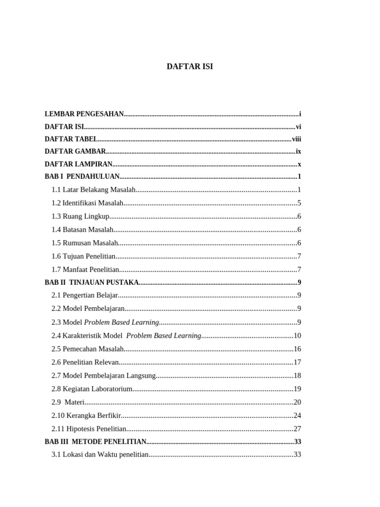 Daftar Isi | PDF