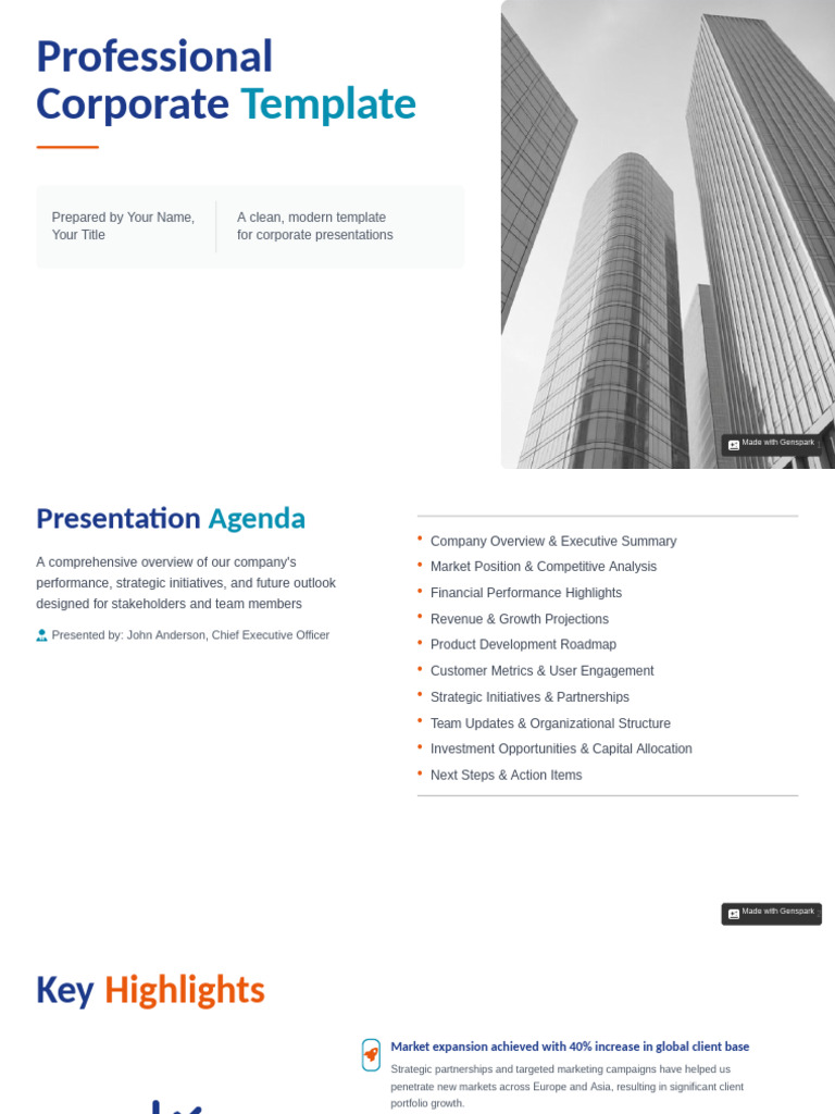 Professional Corporate Template 20250825161113 | PDF | Employee ...