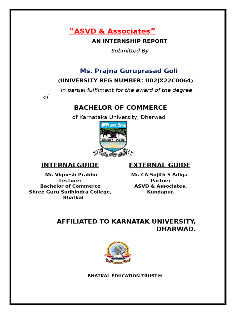 Internship Cover Page 2025 | PDF