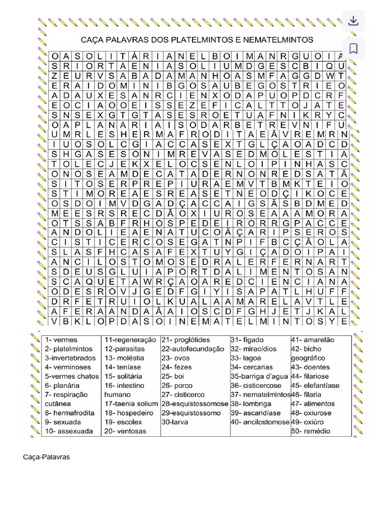 Caça-Palavras 7 Ano | PDF