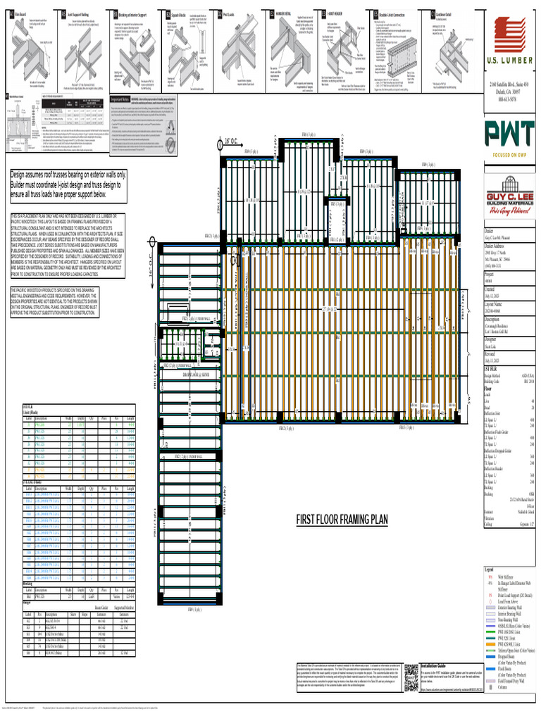 First Floor Framing Plan Estimate | PDF | Structural Engineering
