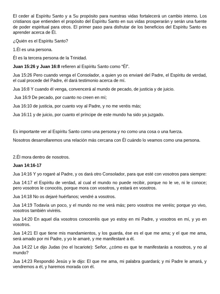 Significado del Espíritu Santo en la fe | PDF | Fruto Del Espiritu ...