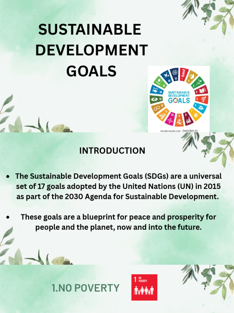 Sustainable Development Goals Overview | PDF | Infrastructure ...