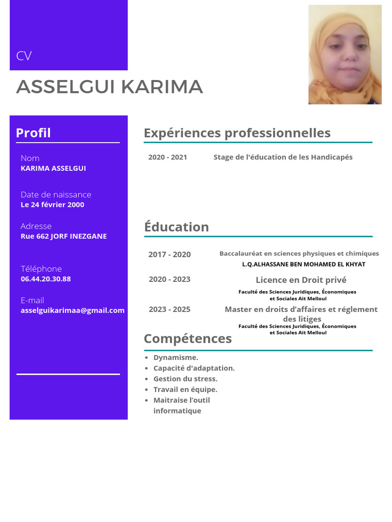 CV de Karima Asselgui | PDF