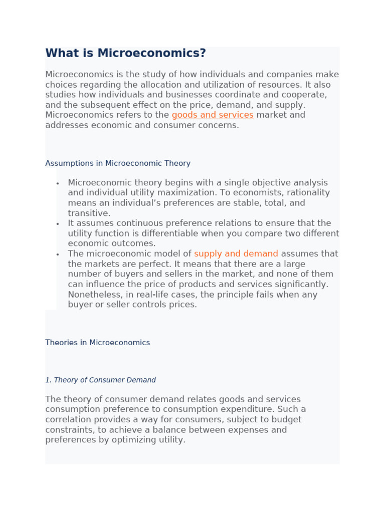 Understanding Microeconomics Basics | PDF | Microeconomics | Demand