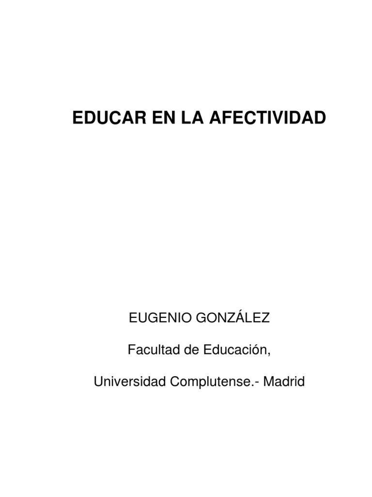 12 Educar en La Afectividad | PDF | Teoría de apego | Las emociones