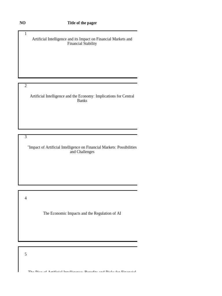 AI's Economic Impact on Financial Stability | PDF | Artificial ...