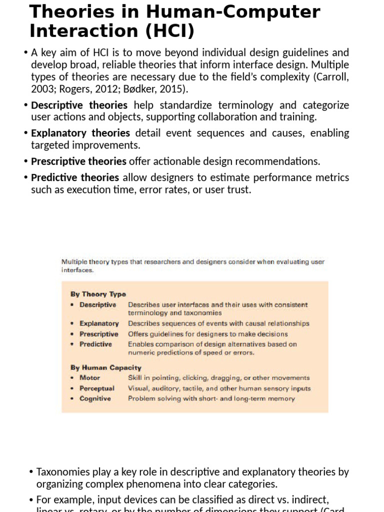 HCI Theories: Frameworks for Design | PDF | Human–Computer Interaction ...
