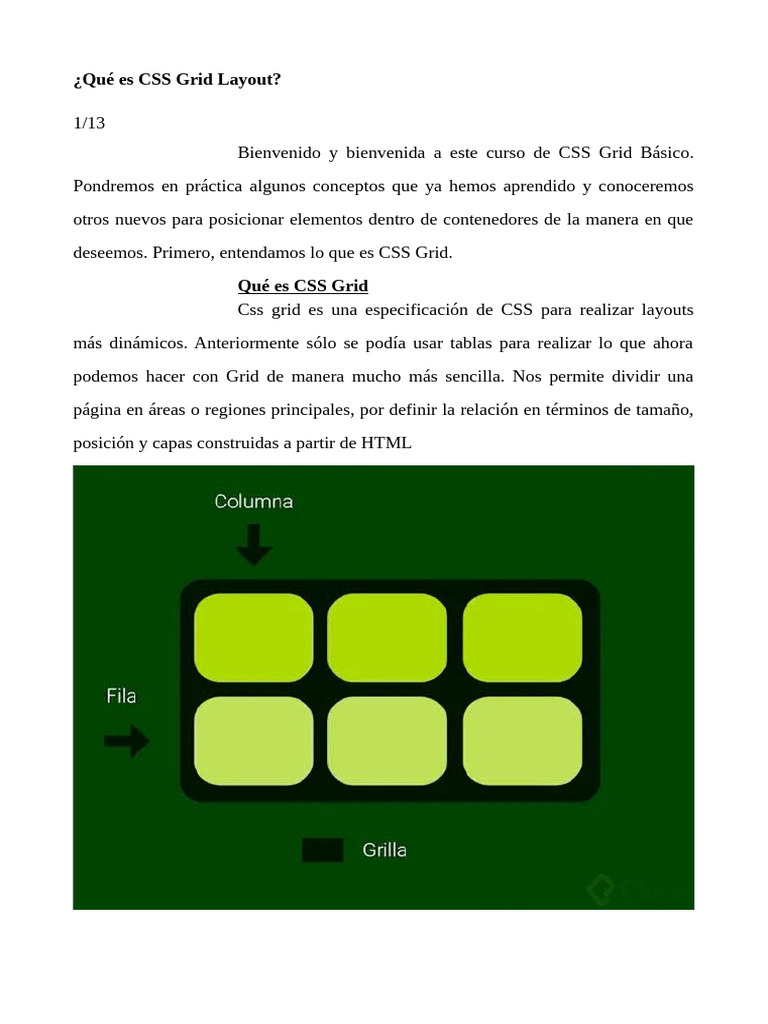 Introducción a CSS Grid Layout | PDF | Computación distribuída ...