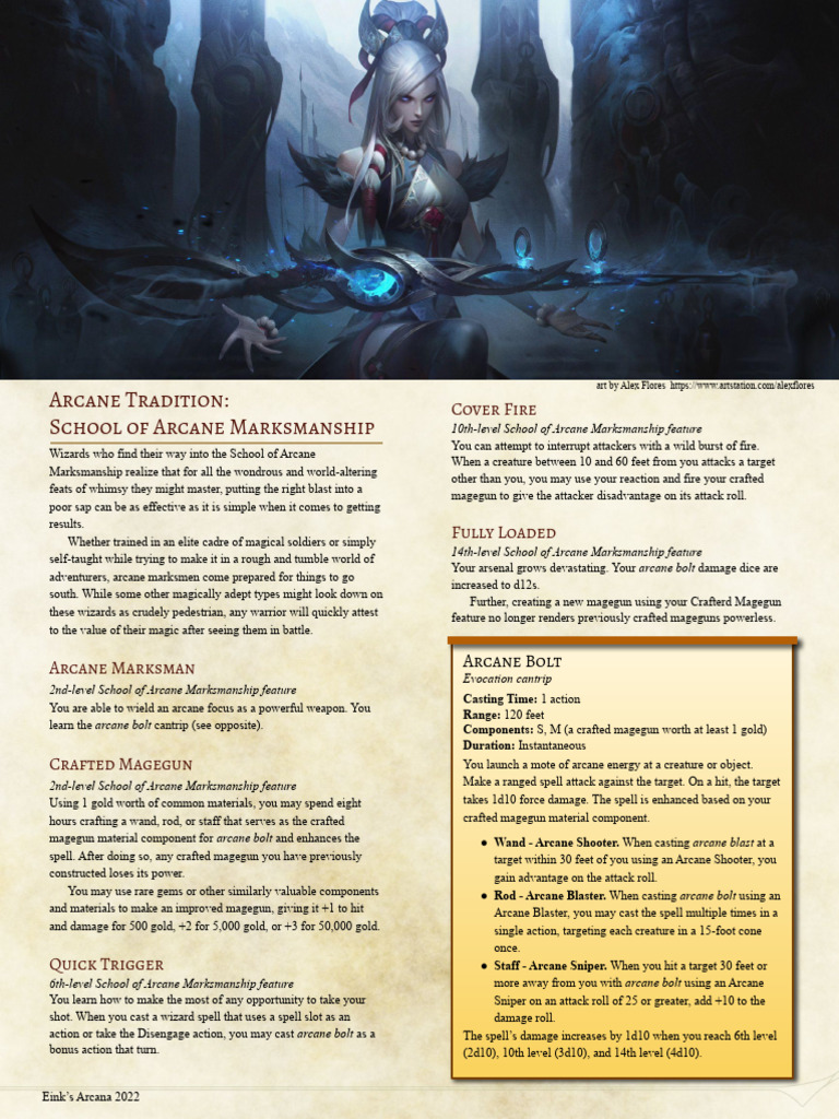 Arcane Marksman Features Overview | PDF | Marksman | Projectile Weapons
