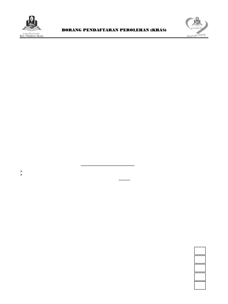Borang Perolehan (Khas) | PDF