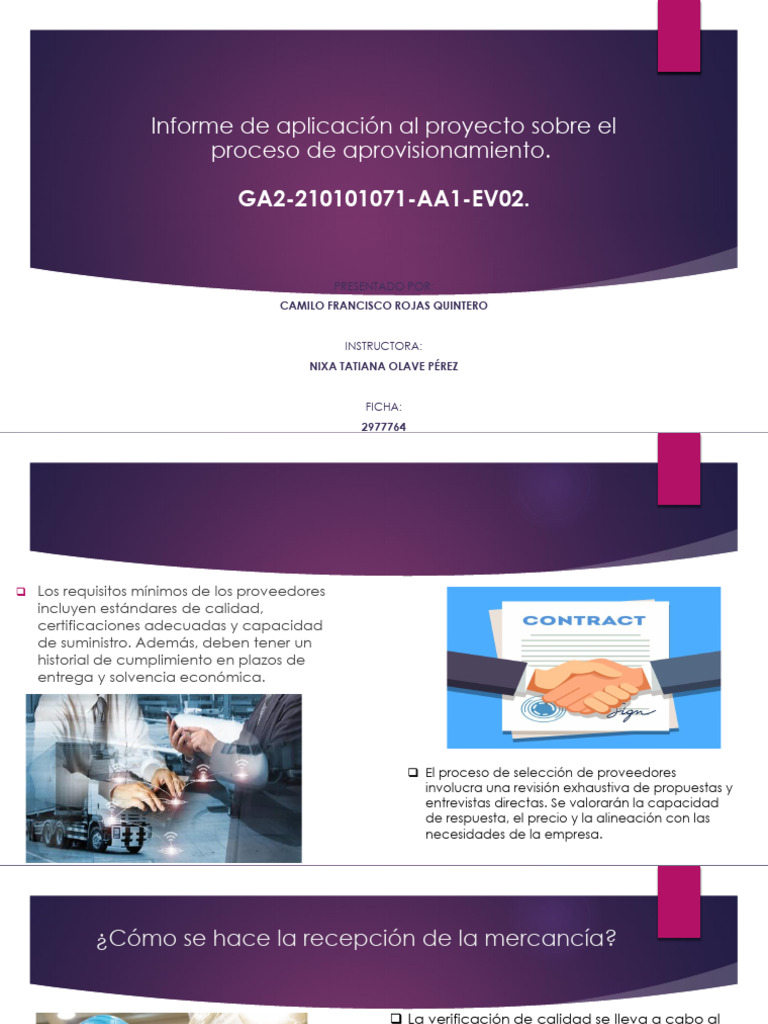 Informe sobre Proceso de Aprovisionamiento | PDF | Business | Obtención