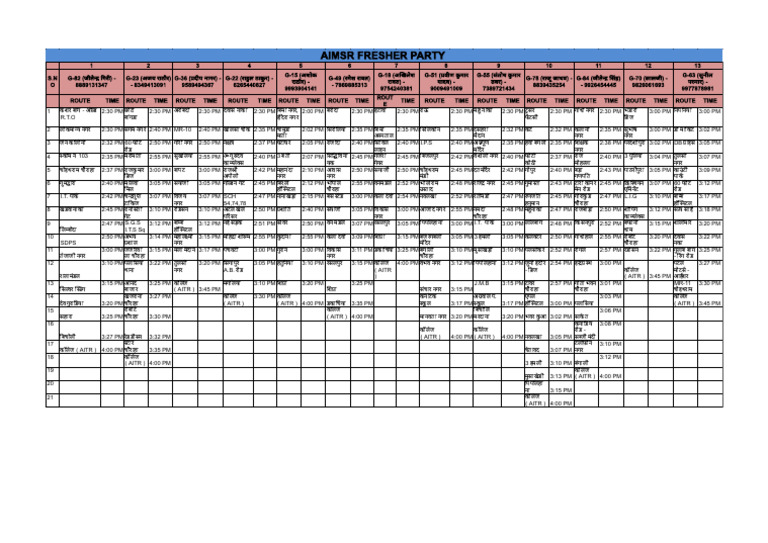 Bus Route New | PDF