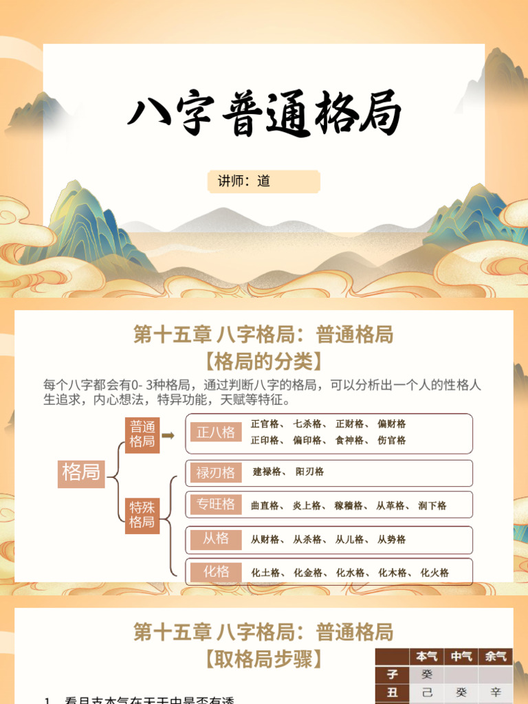 第13讲：八字普通格局| PDF