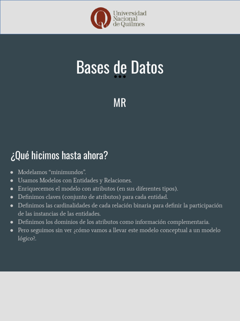 Modelo Relacional y Claves en Bases de Datos | PDF | Base de datos ...