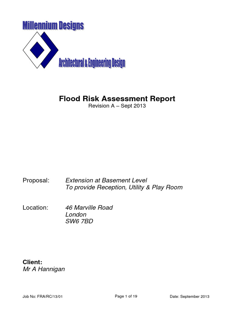 Basement Extension Flood Risk Assessment | PDF | Flood | River Thames