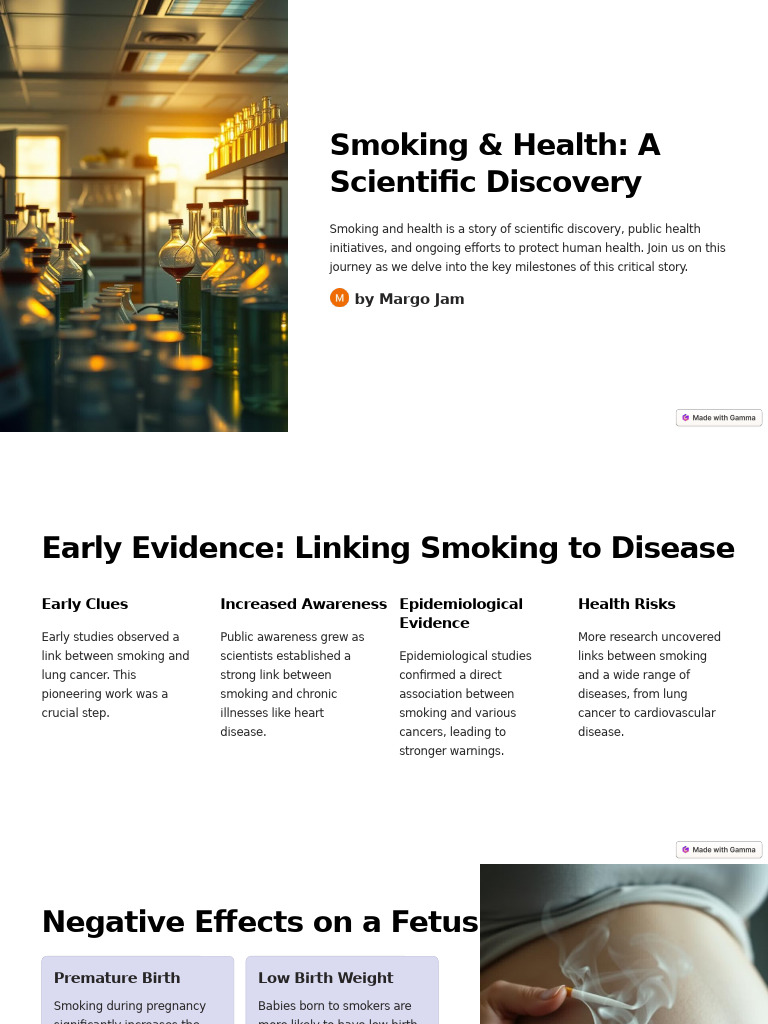 Smoking and Health A Scientific Discovery | PDF | Smoking | Tobacco Smoking