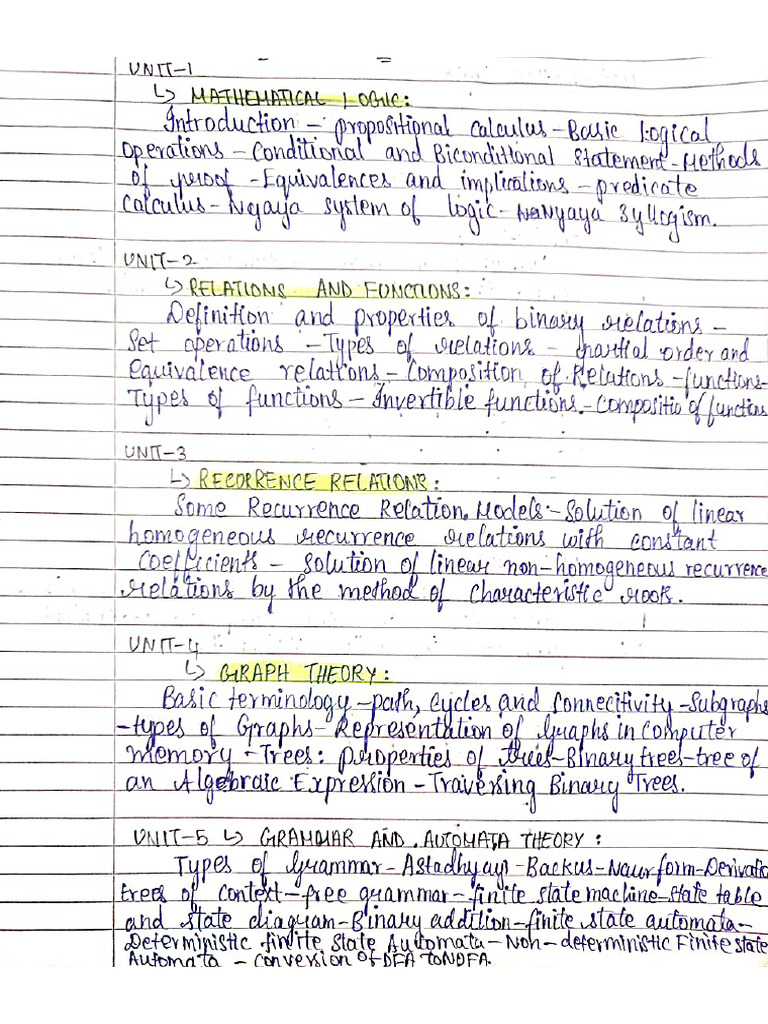 Maths - Unit 1, Unit 2, 3pages | PDF