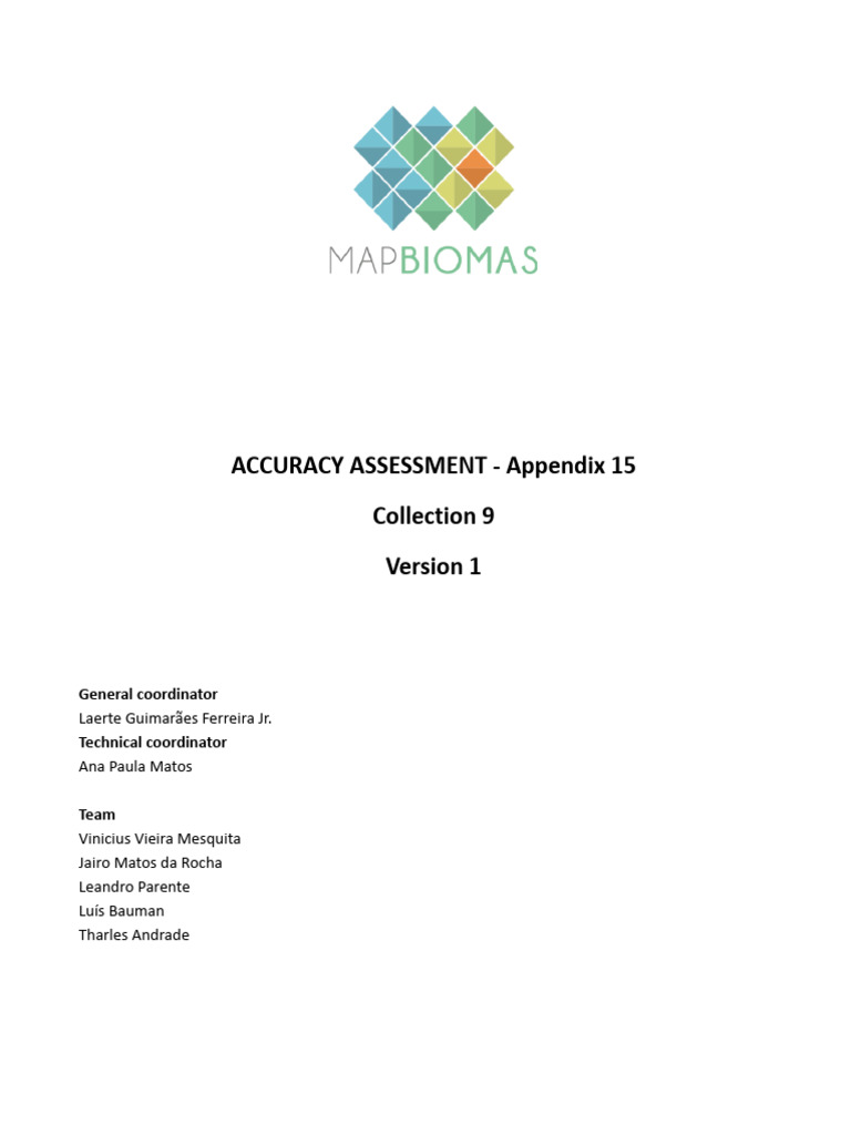 MapBiomas Collection 9 Accuracy Assessment | PDF | Variance | Sample ...