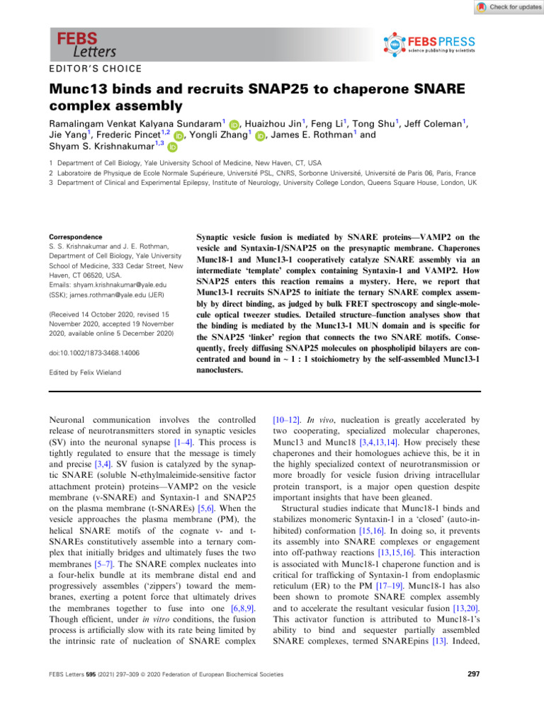 Febs Letters 2020 (Ot, Fret, MST) | PDF | Proteins | Nutrients