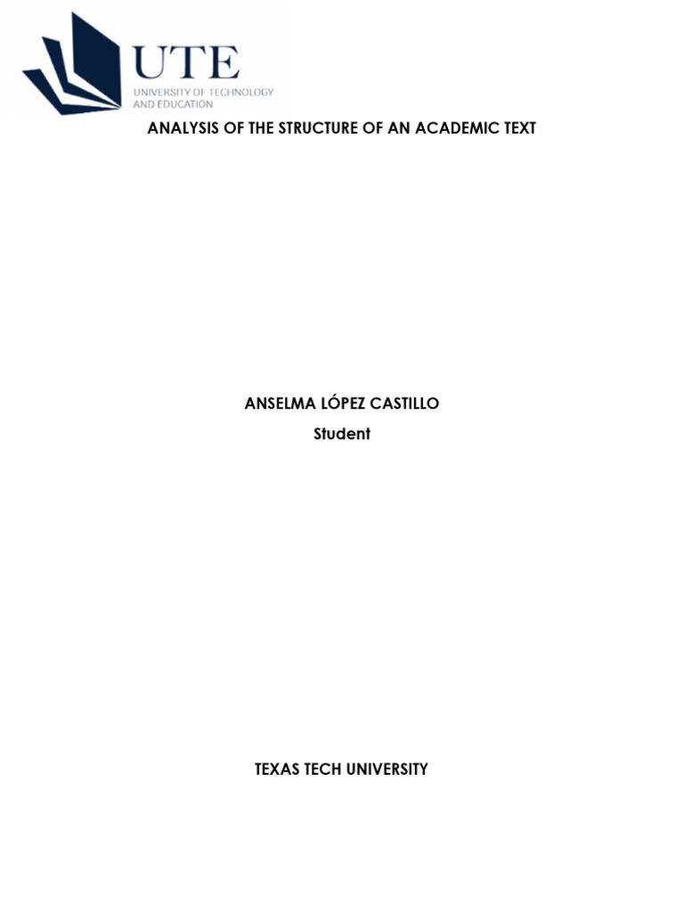 Academic Text Structure Analysis | PDF | Pedagogy | Methodology