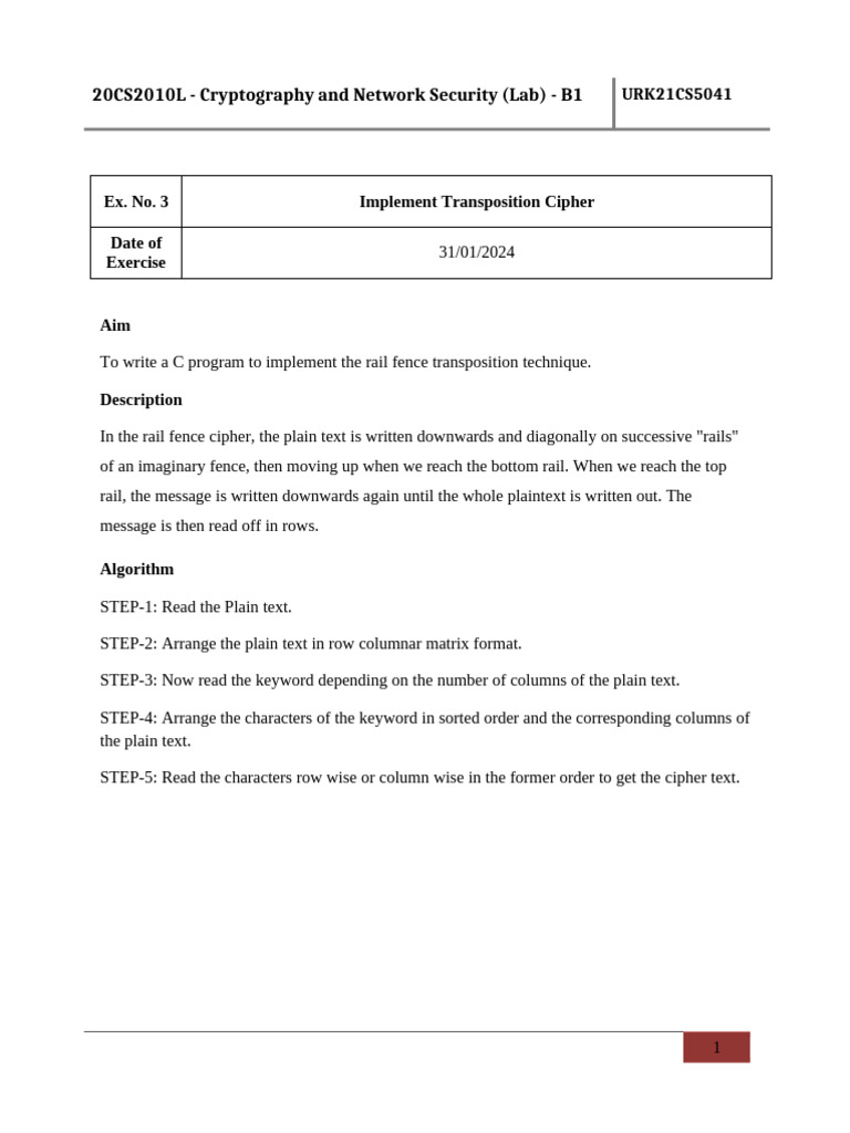 Rail Fence Cipher Implementation | PDF | Cipher | Cyberwarfare