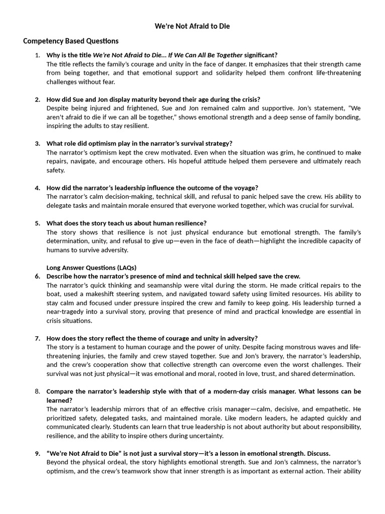 Courage and Unity in Crisis | PDF | Psychological Resilience | Courage