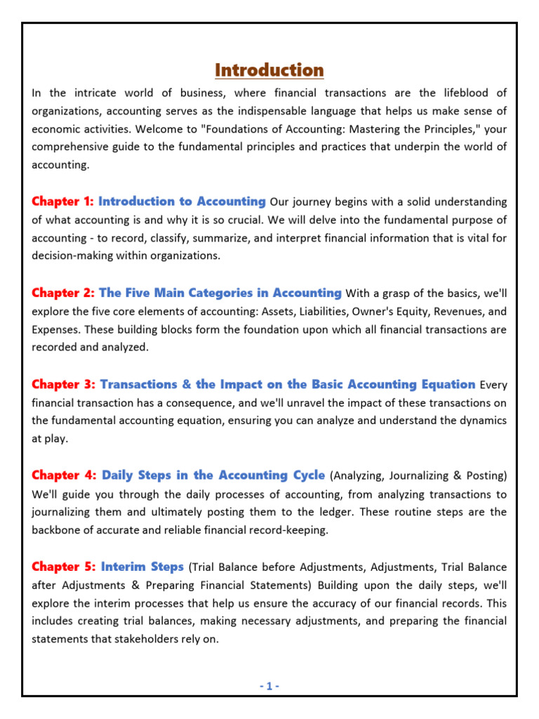 Foundations of Accounting Principles | PDF | Equity (Finance) | Balance ...
