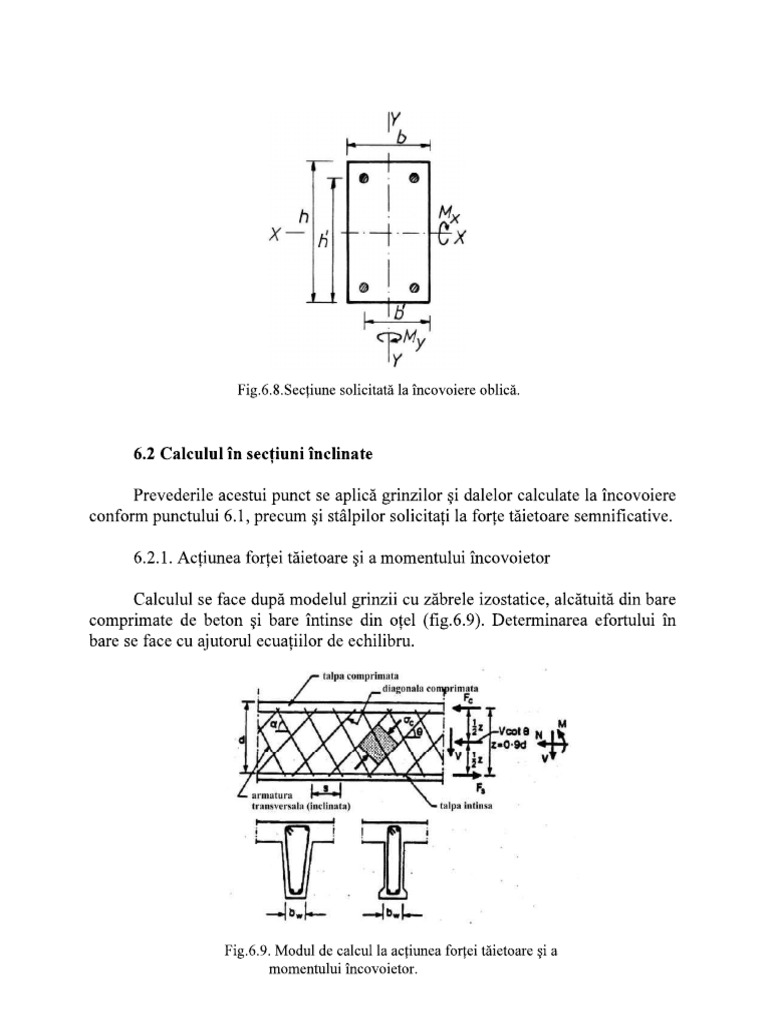 Calcul in Sectiuni Inclinate | PDF