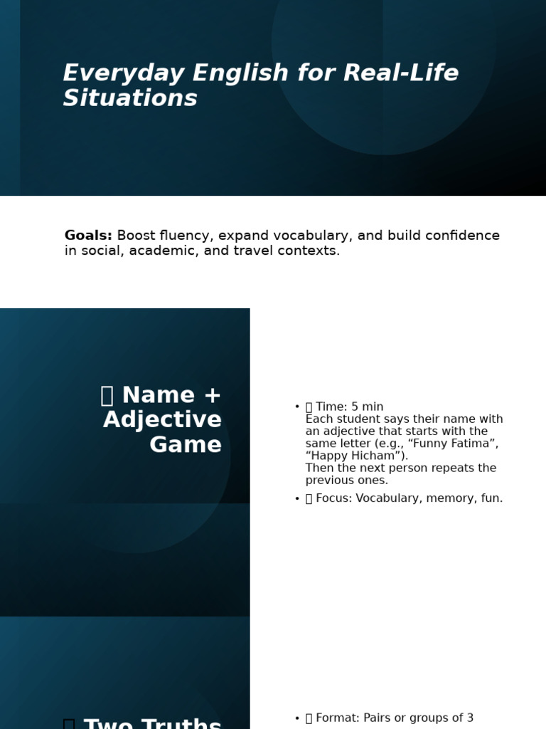 Everyday English for Real-Life Use | PDF | Linguistics | Human ...