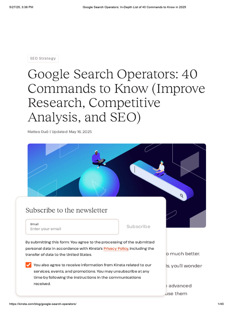 Google Search Operators Cheat Sheet 2025 | PDF | Search Engine ...