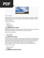 Types of Clouds Explained | PDF | Cloud | Clouds, Fog And Precipitation