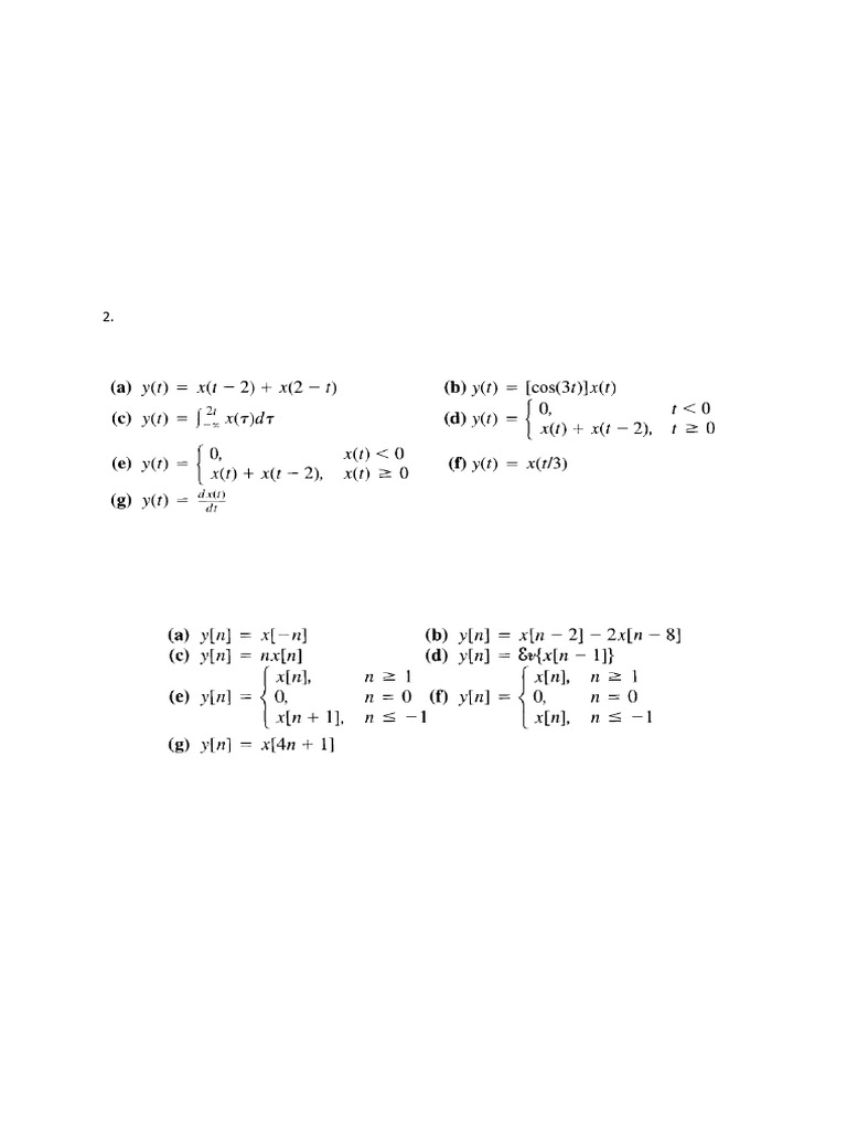 Signal & Systems Properties Tutorial | PDF