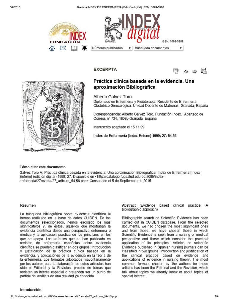 Práctica Clínica Basada en Evidencia | PDF | Evidencia basada en ...