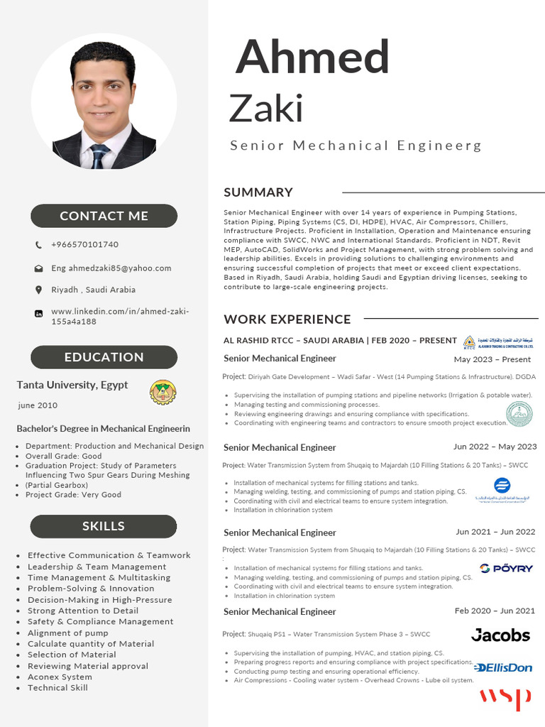 Senior Mechanical Engineer Profile | PDF | Welding | Construction