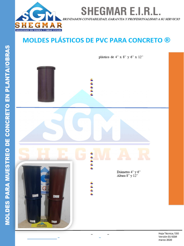 Moldes de PVC para Concreto | PDF | Sustancias químicas | Sector ...