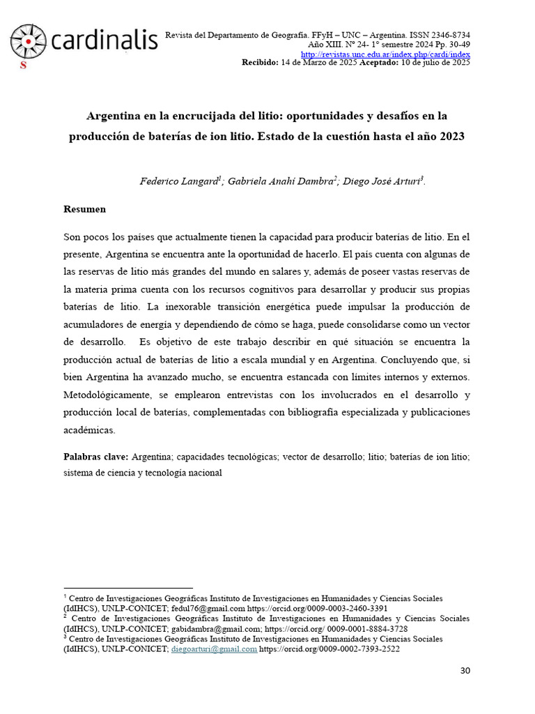 Oportunidades de Argentina en Litio 2024 | PDF | Batería de iones de ...