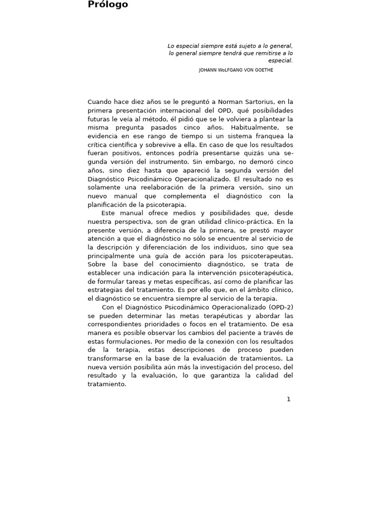 Opd 2 | PDF | Psicoterapia | Psicoanálisis