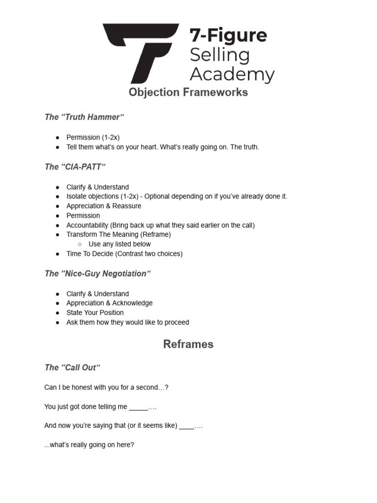 Effective Objection Handling Techniques | PDF | Psychology | Social ...